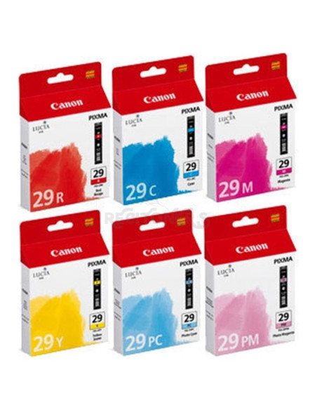Cartucho de tinta 4873B005 CANON - CANON CARTUCHO RAINBOW PACK PGI29 PACK 6 PIXMA/PRO-1