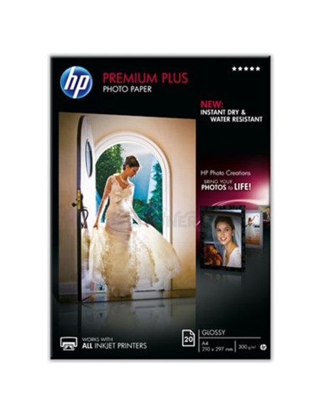 Papeleria CR672A HP - HP PAPEL INKJET FOTOGRAFICO GLOSSY PREMIUM A4 300GR 20HOJAS