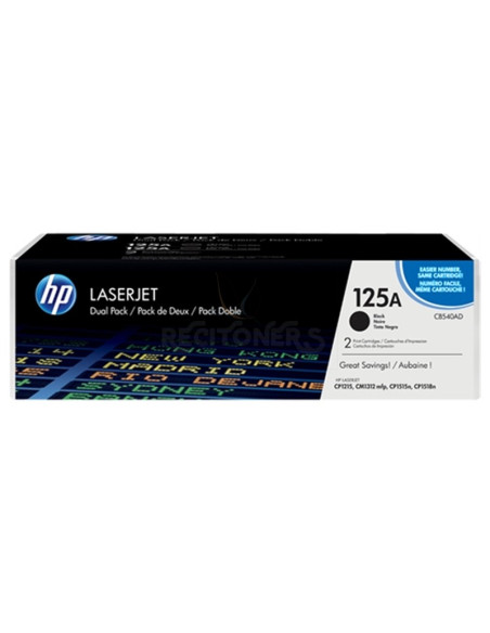 Toner CB540AD HP - HP TONER NEGRO CB540A PACK 2UD.