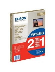 Papeleria C13S042169 EPSON - EPSON PAPEL PREMIUM GLOSSY PHOTO A4 255GR PAQUETE 15H PROMOCIÓN 2X1 BLANCO BRILLO 2