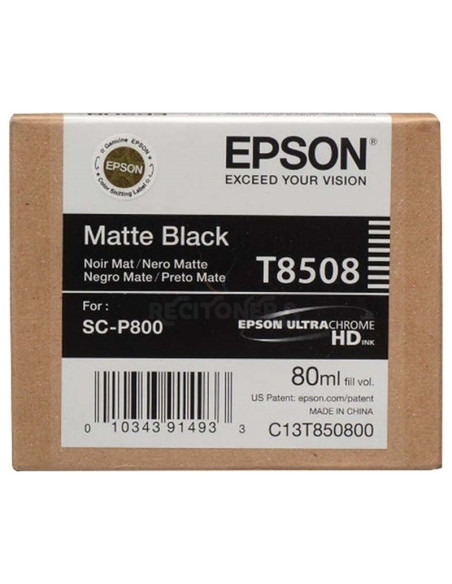 Cartucho de tinta C13T850800 EPSON - EPSON SureColor SC-P800 Cartucho Negro mate