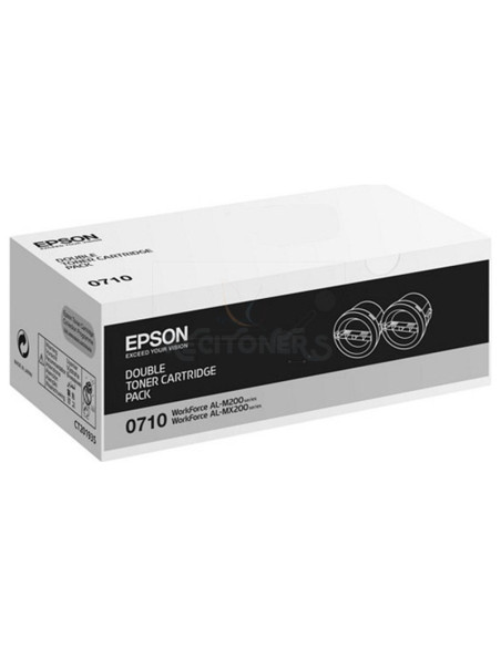 Toner C13S050710 EPSON - Epson Aculaser AL-M200DN/M200DW Toner Negro (Pack 2)