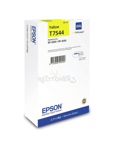 Cartucho de tinta C13T754440 EPSON - EPSON Cartucho Amarillo XXL 7000p WF-8x90