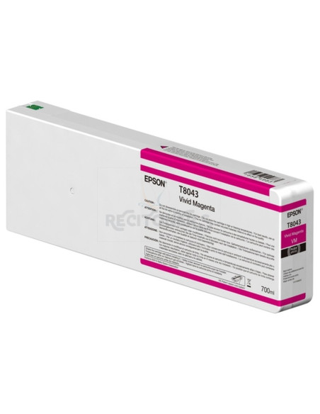 Cartucho de tinta C13T804300 EPSON - EPSON GF SURECOLOR SERIE SC-P CARTUCHO VIVID MAGENTA ULTRACHROME HDX/HD 700ML (SUSTITUYE A