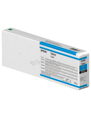 Cartucho de tinta C13T804200 EPSON - EPSON GF SURECOLOR SERIE SC-P CARTUCHO CYAN ULTRACHROME HDX/HD 700M (SUSTITUYE A LA