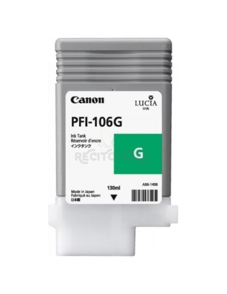Cartucho de tinta 6628B001 CANON - CANON CARTUCHO VERDE PFI106V IPF6300/6350/6400/6450 130ml