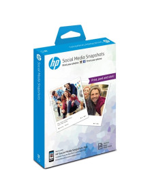Papeleria W2G60A HP - HP Papel de foto, 10 x 13cm , 265 g/mÂ², 25 hojas, semi brillante, autoadhesivo W2G60A (Social Media 2