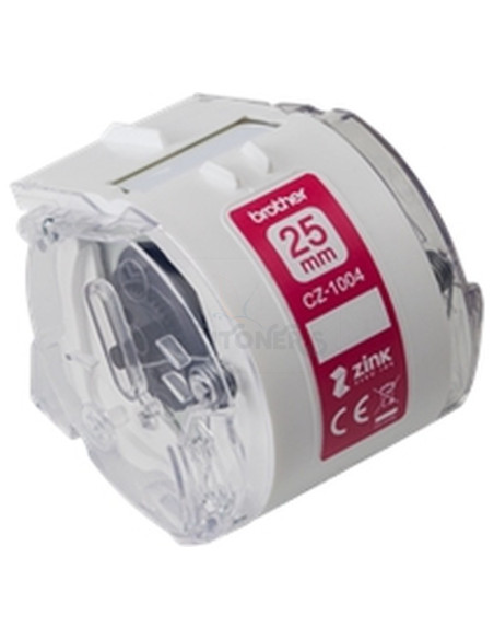 Papeleria CZ1004 BROTHER - BROTHER ROLLO DE CINTA ADHESIVA ZERO INK PARA ETIQUETADORA VC500W CZ1004 2,5CMX5M