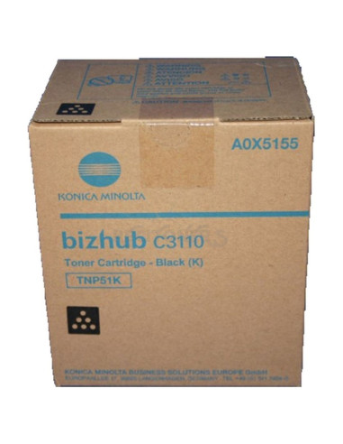Toner A0X5155 KONICA MINOLTA - Konica Minolta Tóner negro 5.000 páginas A0X5155 (TNP51K)