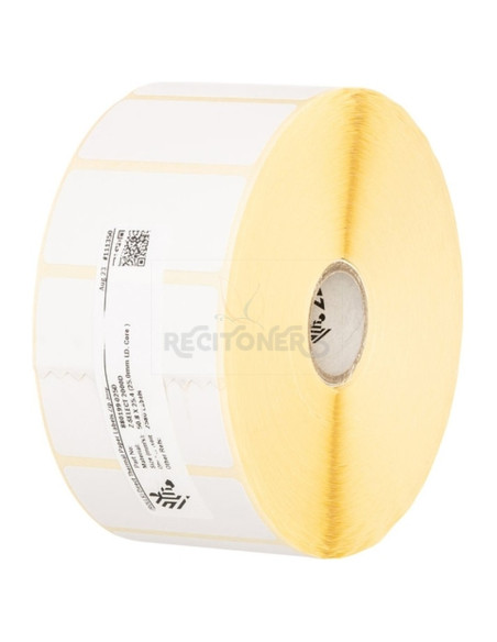 Papeleria 800262-405 ZEBRA TECHNOLOGIES - ZEBRA ETIQUETAS DE TRANSFERENCIA TÁRMICAS BLANCO 57MM X 102MM, 25MM DE DIÁMETRO, 12