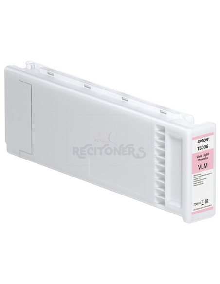Cartucho de tinta C13T800600 EPSON - EPSON Singlepack Vivid Light Magenta T800600 UltraChrome PRO 700ml