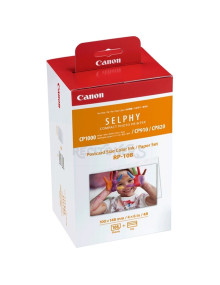 Cartucho de tinta 8568B001 CANON - Canon RP-108 Value Pack Original - 2x Kits de Tinta de 54 Impresiones - 108 Hojas de Papel