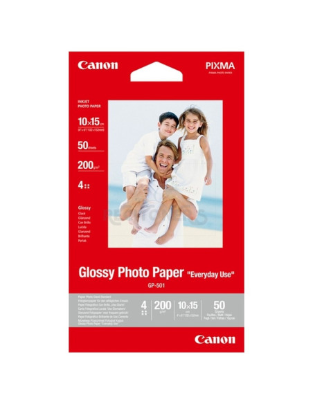 Papeleria 0775B081 CANON - Papel CANON GP-501 50h.10x15cm Glossy Photo Paper Everyday Use 200gr