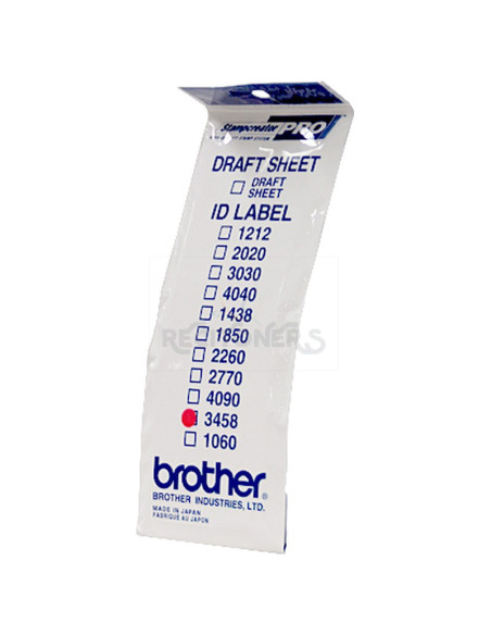 Papeleria ID3458 BROTHER - BROTHER Etiquetas identificadoras 34X58 -1 bolsa de 12 hojas