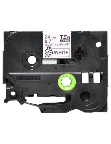 Papeleria TZESE5 BROTHER - BROTHER Cinta Laminada de seguridad. Texto negro sobre fondo blanco. Ancho: 24mm. Longitud: 8m. 2