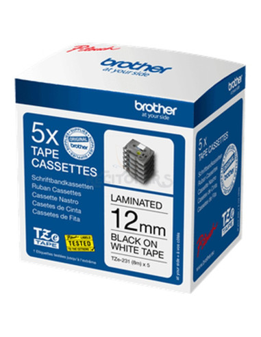 Papeleria TZe231M5 BROTHER - BROTHER Pack multiple de cintas de etiquetado TZe231M5