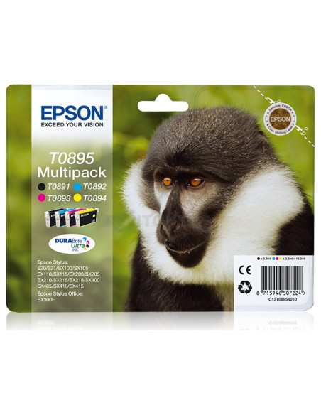 Papeleria C13T08954020 EPSON - Epson Stylus C13T08954010 Multipack CON ETIQUETA DE SEGURIDAD (Radiofrecuencia + acoustic