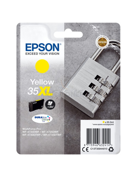 Toner C13T35944020 EPSON - EPSON Singlepack Yellow 35XL DURABrite Ultra Ink