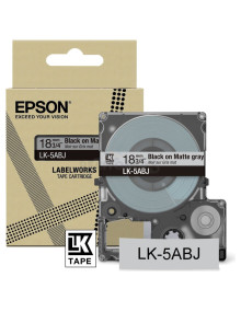 Cartucho de tinta C53S672087 EPSON - EPSON Cartucho de etiquetas Matte Tape Grey/Black 18mm(8m) LK-5ABJ
