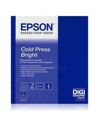 OFERTA Papeleria C13S042316 EPSON - EPSON GF Papel Artístico Cold Press Bright 60” x50'