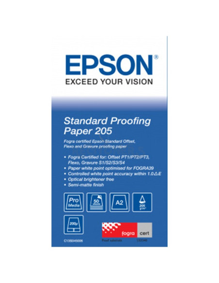 Papeleria C13S045006 EPSON - Epson GF Papel Proofing Standard, A2, 50h, 205g/m2