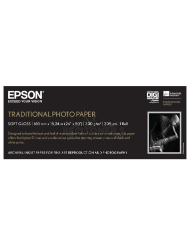 Papeleria C13S045055 EPSON - Epson GF papel Photo Traditional 24” x 15,2m - 300 g/m2