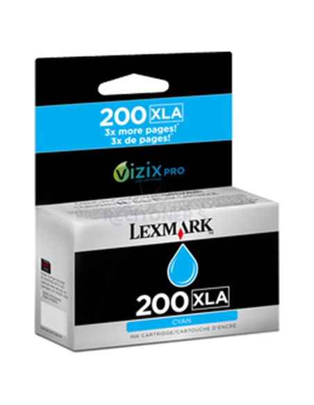 Cartucho de tinta 14L0198 LEXMARK - Lexmark Cartucho de tinta cian Alto Rendimiento 200XLA