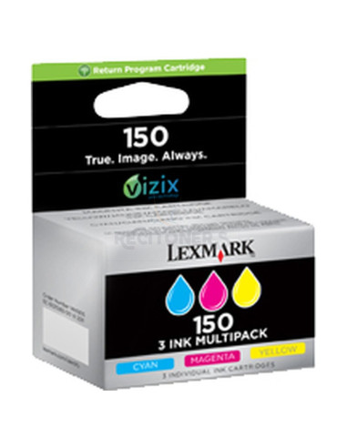 Cartucho de tinta 14N1805E LEXMARK - Lexmark Pack 3 cartuchos color (CMY) Retornables 150
