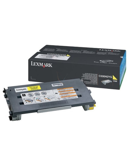 Toner C500H2YG LEXMARK - LEXMARK C-500/X500/X502 Toner Amarillo Alto Rendimiento