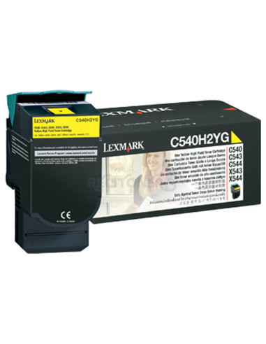 Toner C540H2YG LEXMARK - Lexmark C54x, X54x Cartucho de toner amarillo Alto Rendimiento (2K)