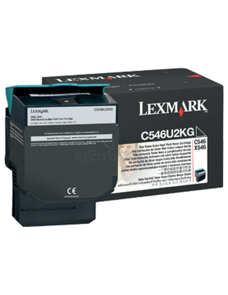 Toner C546U2KG LEXMARK - Lexmark C546, X546 Cartucho de toner negro Extra Alto Rendimiento (8K)