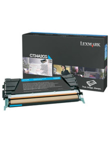 Toner C734A2CG LEXMARK - Lexmark C73x, X73x Cartucho de toner cian (6K)