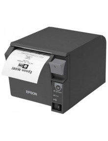 Impresora de ticket termica Epson TM-T70II. Conexion USB + RS232. Color Gris Oscuro.