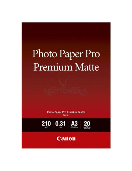 Papeleria 8657B006 CANON - CANON PAPEL FOTOGRAFICO PRO PREMIUM MATTE PM-101 - A3 29,7X42CM - 210GR. - 20 HOJAS