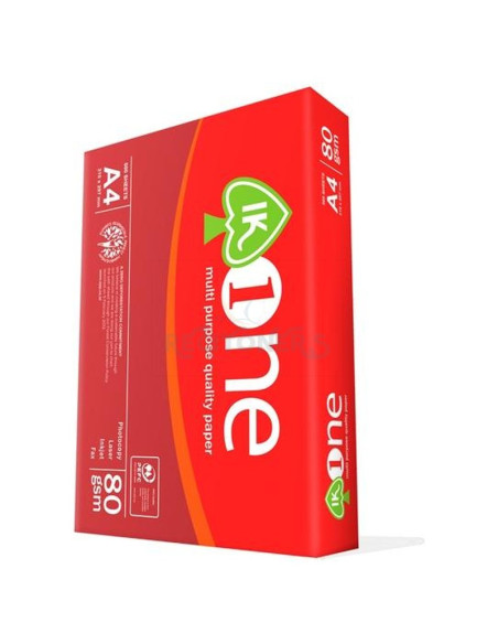 Papeleria IK-ONE IK ONE - IK ONE PAPEL A4 80GR- ( 1 CAJA -5 PAQUETES) PAPEL A4 COPY *** MAS DE 7 CAJAS SE PALETIZA, SERVICIO