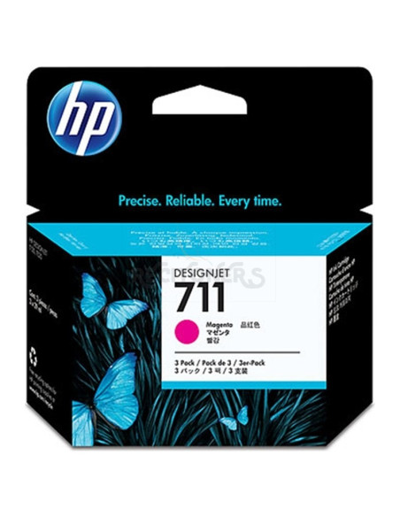 Cartucho de tinta CZ135A HP - HP 711 PACK 3 CARTUCHOSS DE TINTA HP711 MAGENTA (CZ135A)