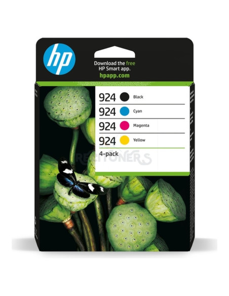 Cartucho de tinta 6C3Z1NE HP - HP 924 Pack de 4 Cartuchos de Tinta Original Negro, Amarillo, Magenta y Cyan - 6C3Z1NE