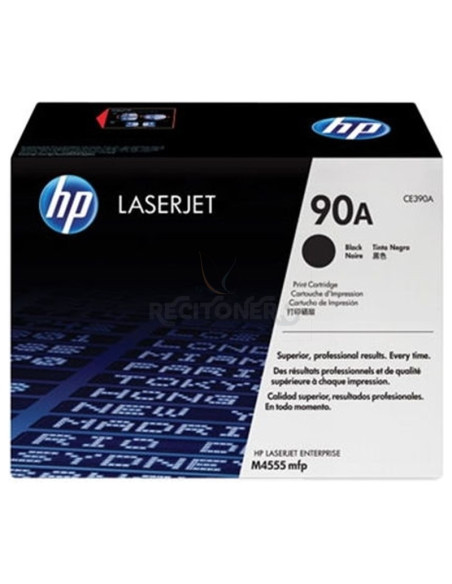 Toner CE390A HP - HP TONER NEGRO 90A 10.000 PAG. LASERJET ENTERPRISE/600 M602N LASERJET M/4555MFP/601/602/603 LASERHET
