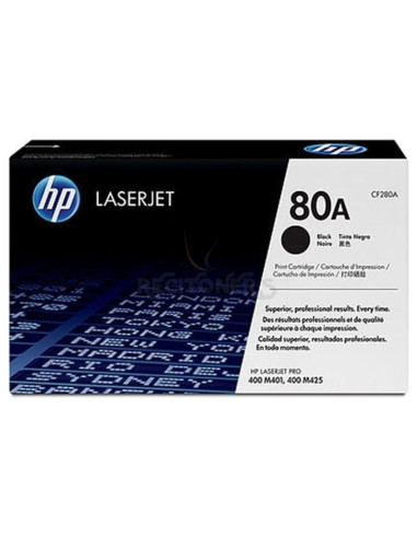 Toner CF280A HP - HP TONER NEGRO LASERJET PRO 400 MFP/ M425 DN DW - Nº 80 A
