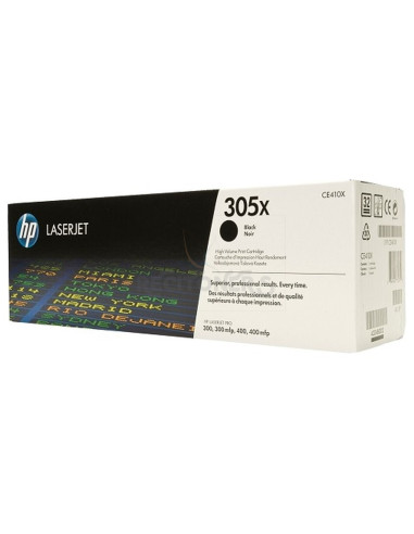 Toner CE410X HP - HP COLOR LASERJET PRO 300/400 TONER NEGRO 305X. PAGINAS 4.000 - 305X