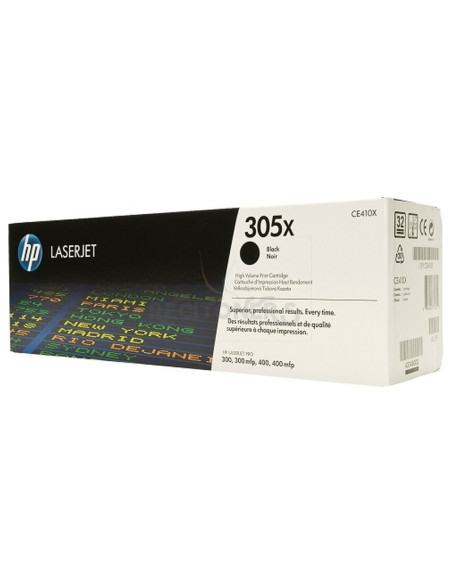 Toner CE410X HP - HP COLOR LASERJET PRO 300/400 TONER NEGRO 305X. PAGINAS 4.000 - 305X