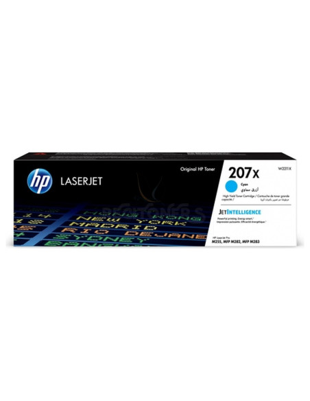 Toner W2211X HP - HP TONER CIAN LASERJET COLOR PRO MFP /M282NW/M283FDN/M283FDW/PRO M255DW - Nº 207X