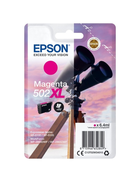 Toner C13T02W34010 EPSON - EPSON SINGLEPACK MAGENTA 502XL INK XP-5100, XP-5105, WF-2860DWF, WF-2865DWF