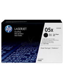 Toner CE505XD HP - HP TONER NEGRO LASERJET P 2055 D 2055 DN 2050 D 2050 Nº 05X 6.000 PAGINAS (PACK-2)