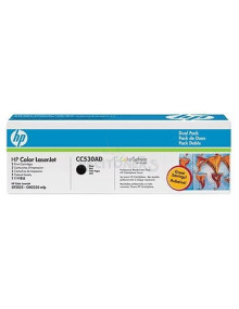 Toner CC530AD HP - HP Laserjet Color CP2025,CM2320 Pack 2 Toner Negro 3.500 pag.