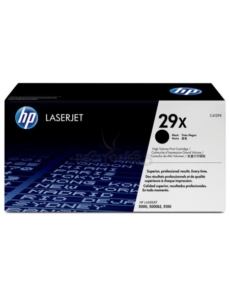 Toner C4129X HP - HP 29X High Yield Black Original LaserJet Toner Cartridge cartucho de tóner 1 pieza(s) Negro