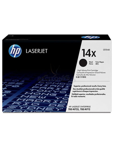 Toner CF214X HP - HP TONER NEGRO 14X 17.500 PÁGINAS LS INTERPRISE/700MFP/M725