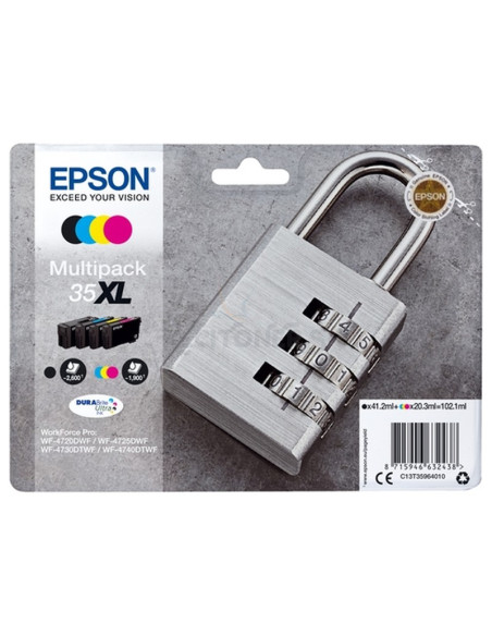 Toner C13T35964010 EPSON - EPSON Multipack 4 colores 35XL DURABrite Ultra Ink