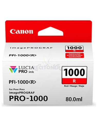 Cartucho de tinta 0554C001 CANON - CANON TINTA ROJO IMAGEPROGRAF PRO 1000 - PFI 1000R