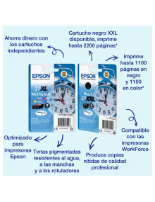 Cartucho de tinta T2701 EPSON - Epson Alarm clock Singlepack Black 27 DURABrite Ultra Ink Negro
